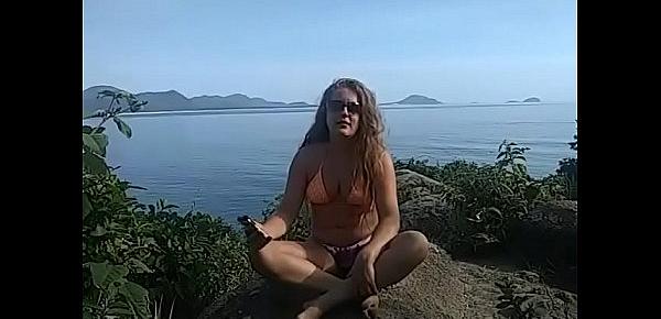  LiveCam on the mountain and the seashore in florianopolis island in brazil